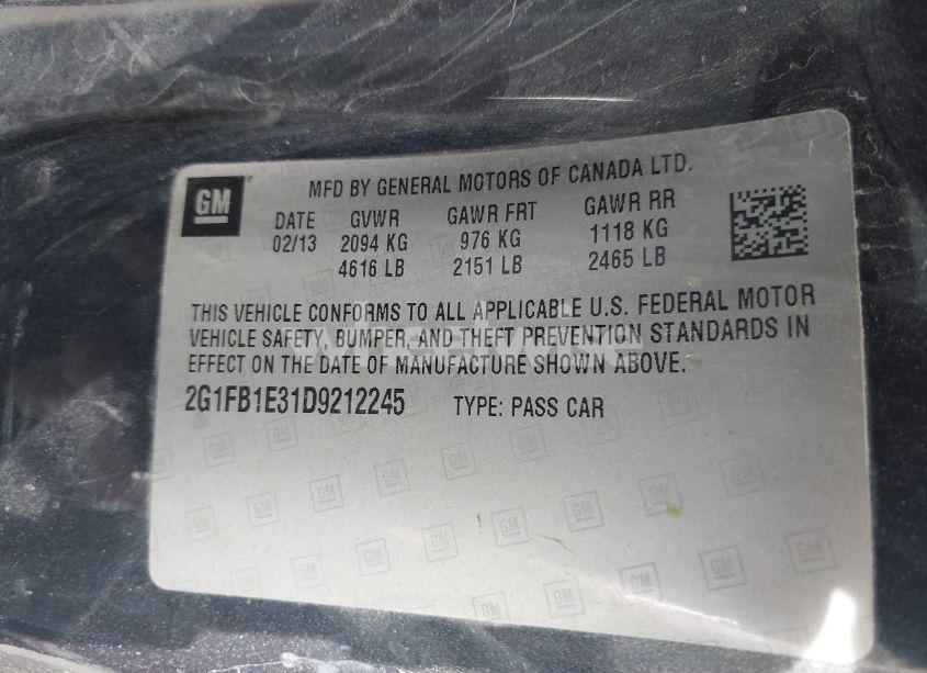 Photo 9 of 2013 Chevrolet Camaro 1LT (VIN 2G1FB1E31D9212245)