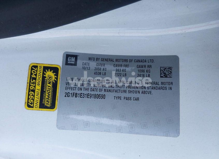 Photo 9 of 2014 Chevrolet Camaro 1LT (VIN 2G1FB1E31E9180690)