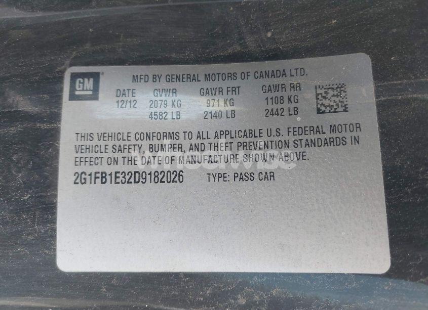 Photo 9 of 2013 Chevrolet Camaro 1LT (VIN 2G1FB1E32D9182026)
