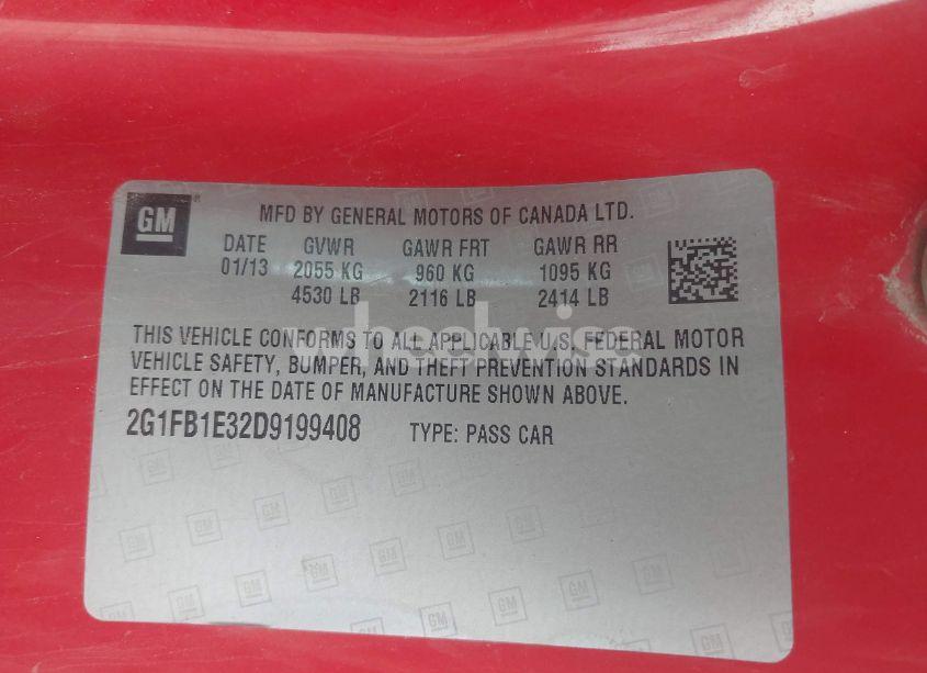 Photo 9 of 2013 Chevrolet Camaro 1LT (VIN 2G1FB1E32D9199408)