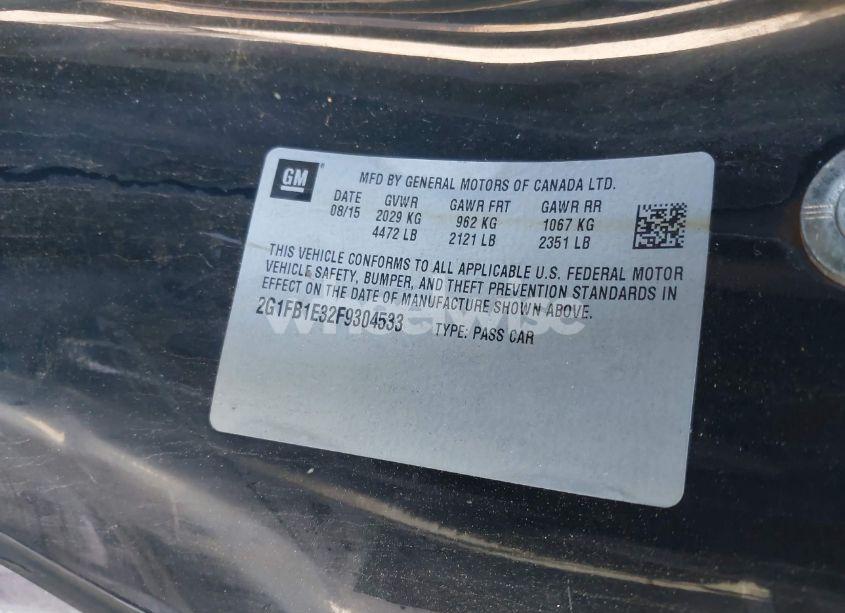 Photo 9 of 2015 Chevrolet Camaro 2LS (VIN 2G1FB1E32F9304533)