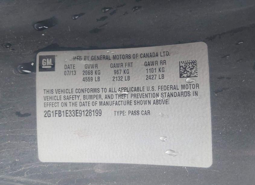 Photo 9 of 2014 Chevrolet Camaro 1LT (VIN 2G1FB1E33E9128199)