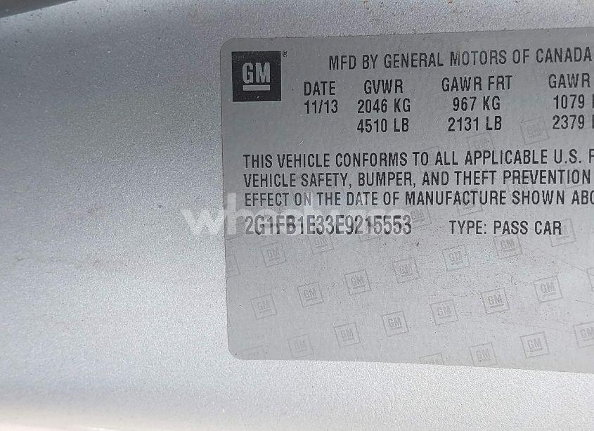 Photo 9 of 2014 Chevrolet Camaro 1LT (VIN 2G1FB1E33E9215553)