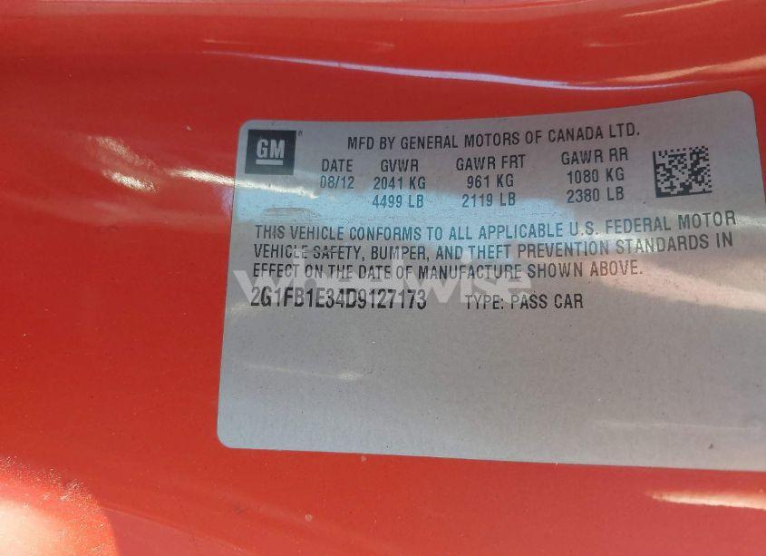 Photo 9 of 2013 Chevrolet Camaro 1LT (VIN 2G1FB1E34D9127173)