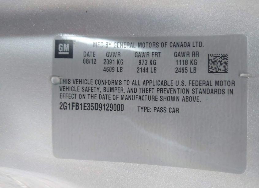 Photo 9 of 2013 Chevrolet Camaro 1LT (VIN 2G1FB1E35D9129000)