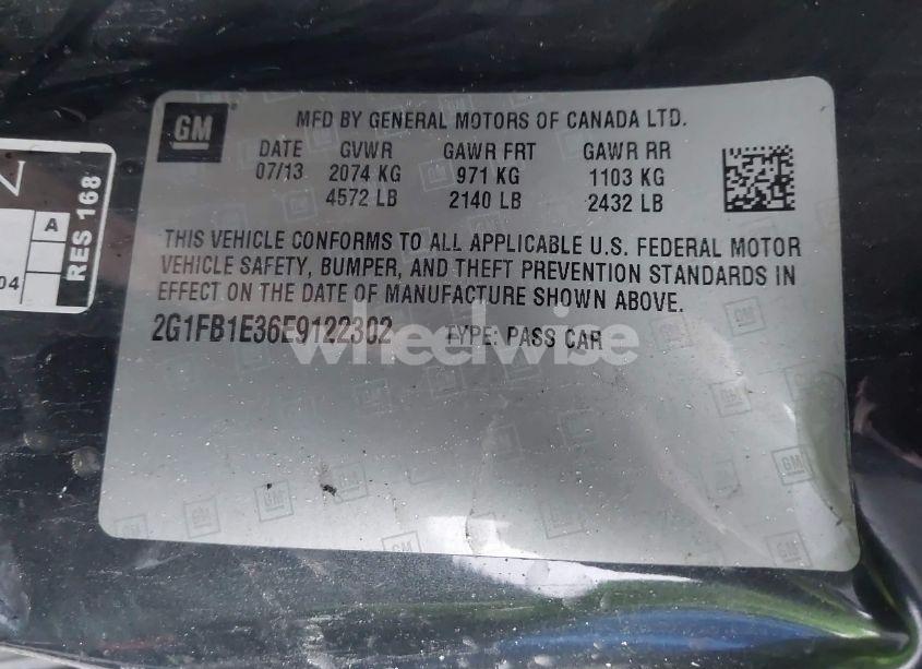 Photo 9 of 2014 Chevrolet Camaro 1LT (VIN 2G1FB1E36E9122302)