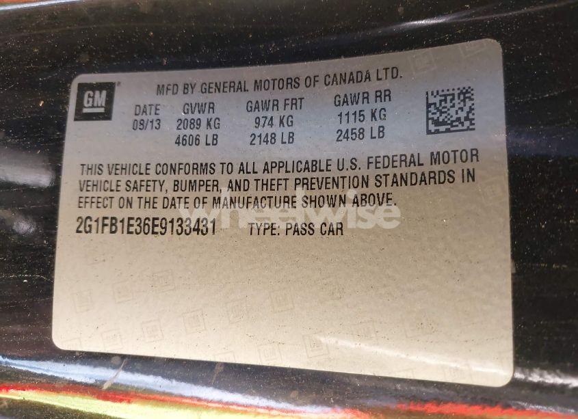 Photo 9 of 2014 Chevrolet Camaro 1LT (VIN 2G1FB1E36E9133431)