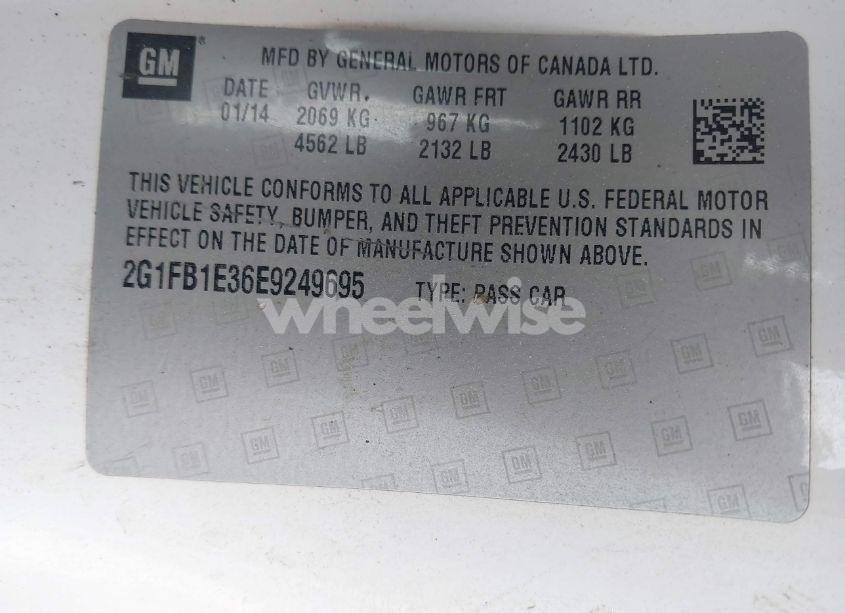 Photo 9 of 2014 Chevrolet Camaro 1LT (VIN 2G1FB1E36E9249695)