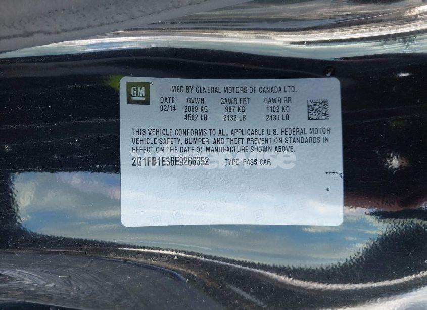 Photo 9 of 2014 Chevrolet Camaro 1LT (VIN 2G1FB1E36E9266352)