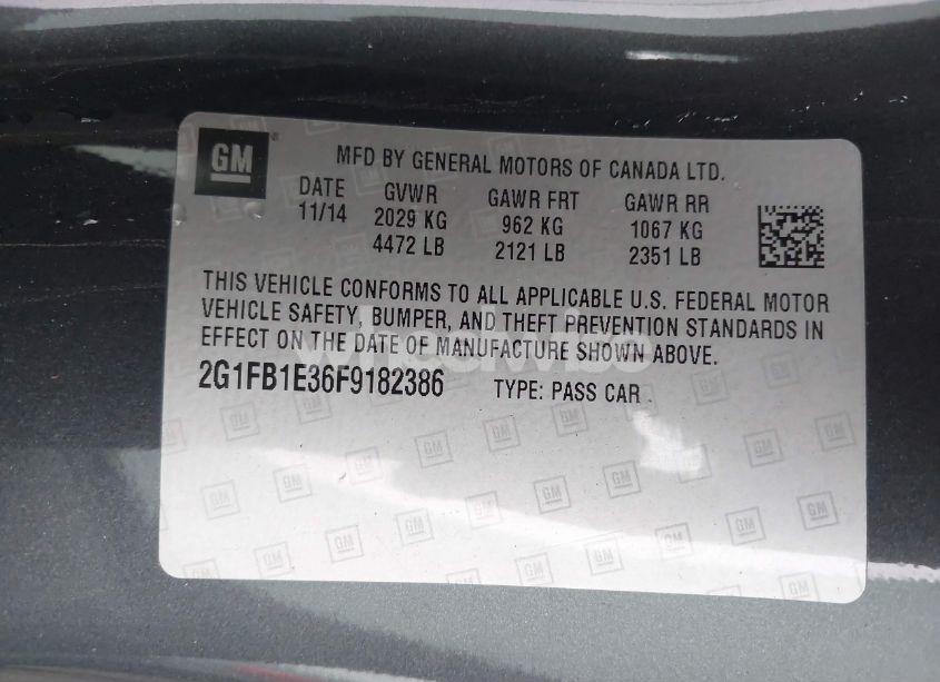 Photo 9 of 2015 Chevrolet Camaro 2LS (VIN 2G1FB1E36F9182386)