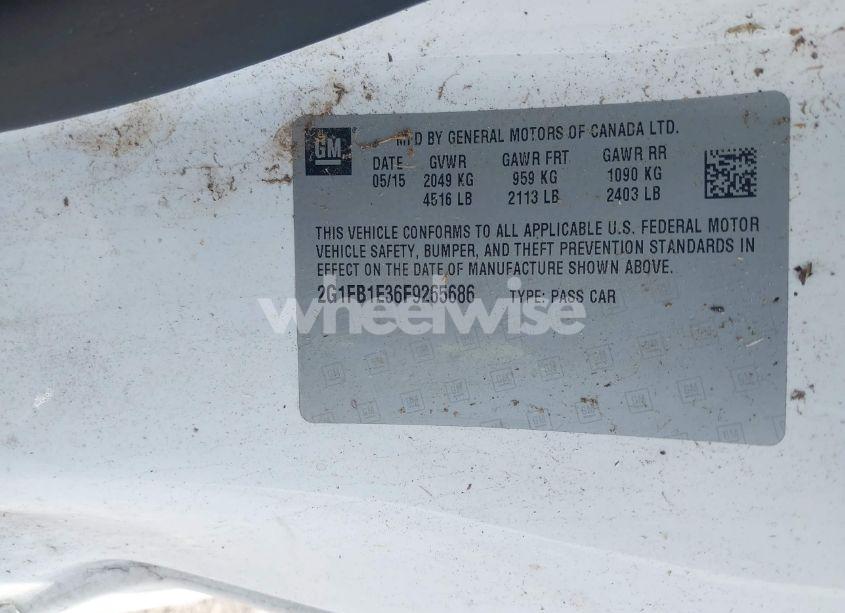 Photo 9 of 2015 Chevrolet Camaro 2LS (VIN 2G1FB1E36F9265686)