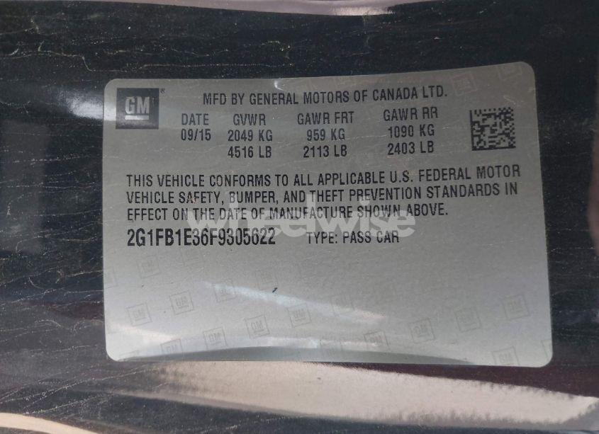 Photo 9 of 2015 Chevrolet Camaro 2LS (VIN 2G1FB1E36F9305622)