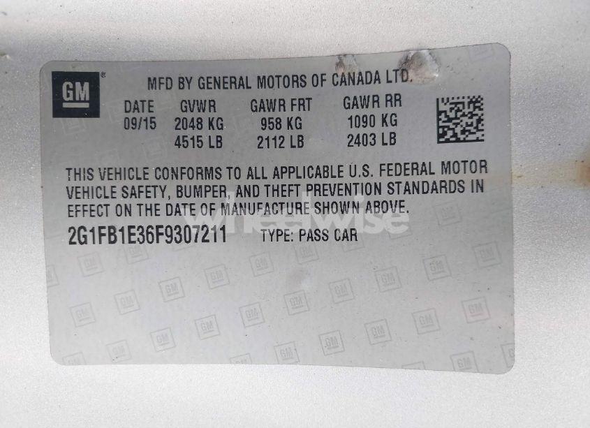 Photo 9 of 2015 Chevrolet Camaro 2LS (VIN 2G1FB1E36F9307211)