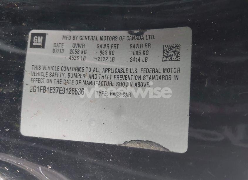 Photo 9 of 2014 Chevrolet Camaro 1LT (VIN 2G1FB1E37E9126536)