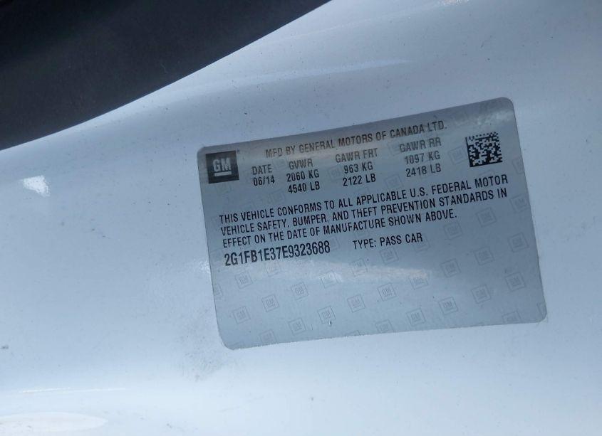 Photo 9 of 2014 Chevrolet Camaro 1LT (VIN 2G1FB1E37E9323688)