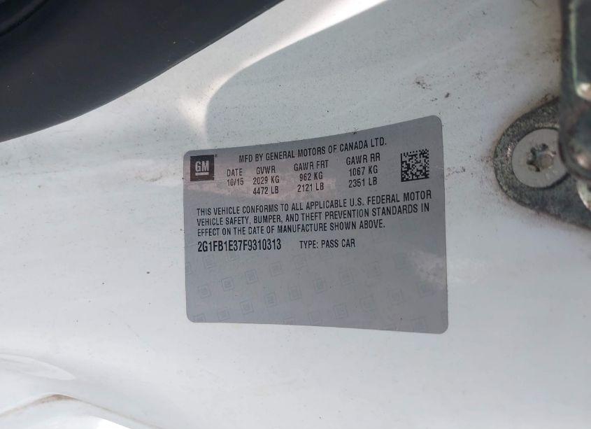 Photo 9 of 2015 Chevrolet Camaro 2LS (VIN 2G1FB1E37F9310313)