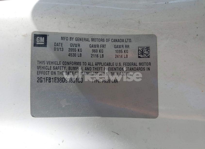 Photo 9 of 2013 Chevrolet Camaro 1LT (VIN 2G1FB1E38D9189160)