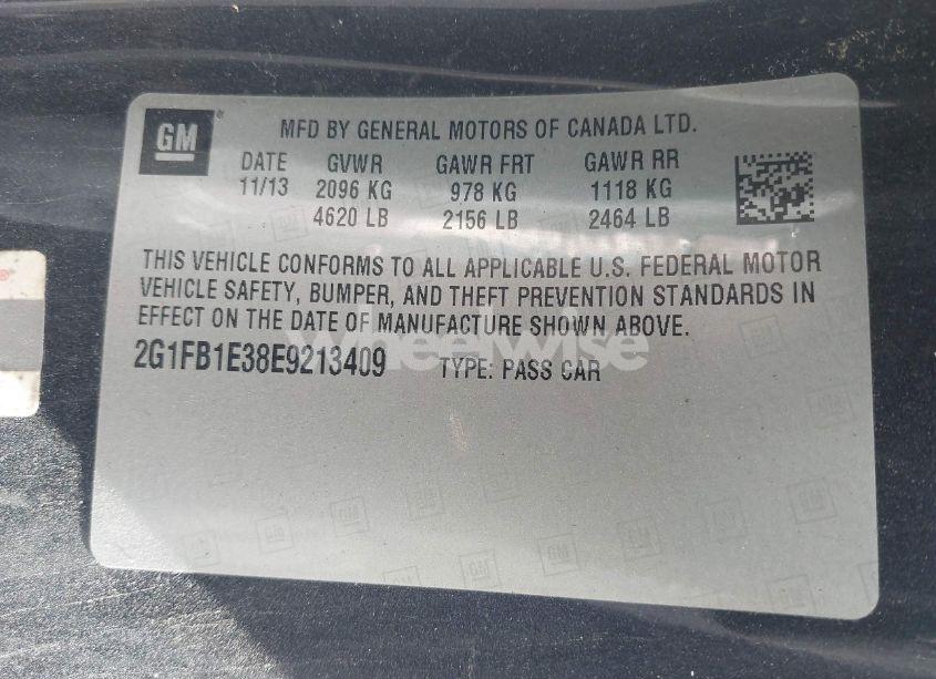 Photo 9 of 2014 Chevrolet Camaro 1LT (VIN 2G1FB1E38E9213409)