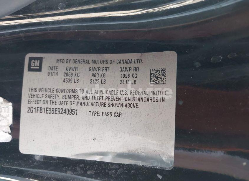 Photo 9 of 2014 Chevrolet Camaro 1LT (VIN 2G1FB1E38E9240951)