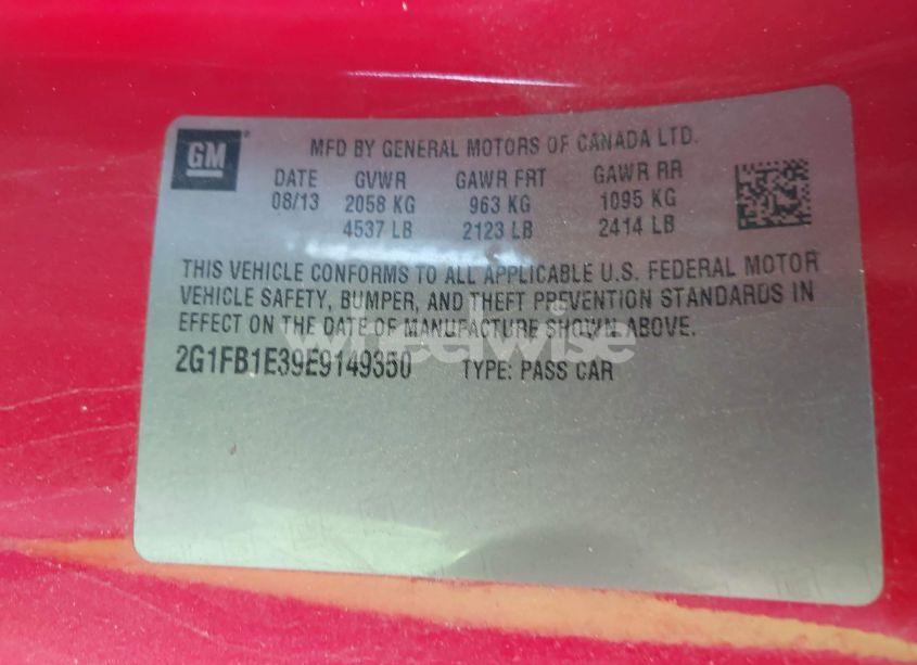 Photo 9 of 2014 Chevrolet Camaro 1LT (VIN 2G1FB1E39E9149350)