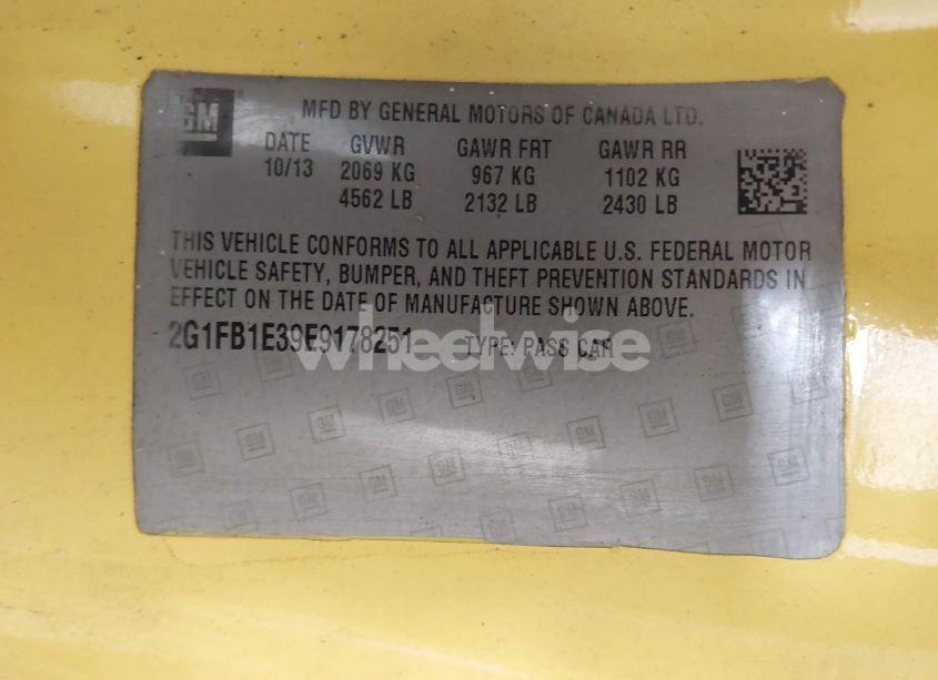 Photo 9 of 2014 Chevrolet Camaro 1LT (VIN 2G1FB1E39E9178251)