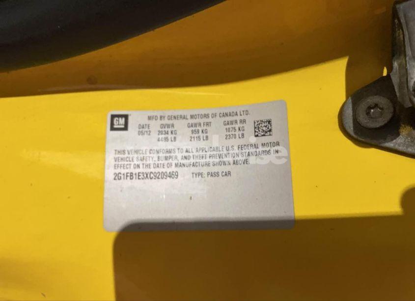 Photo 9 of 2012 Chevrolet Camaro LT (VIN 2G1FB1E3XC9209469)