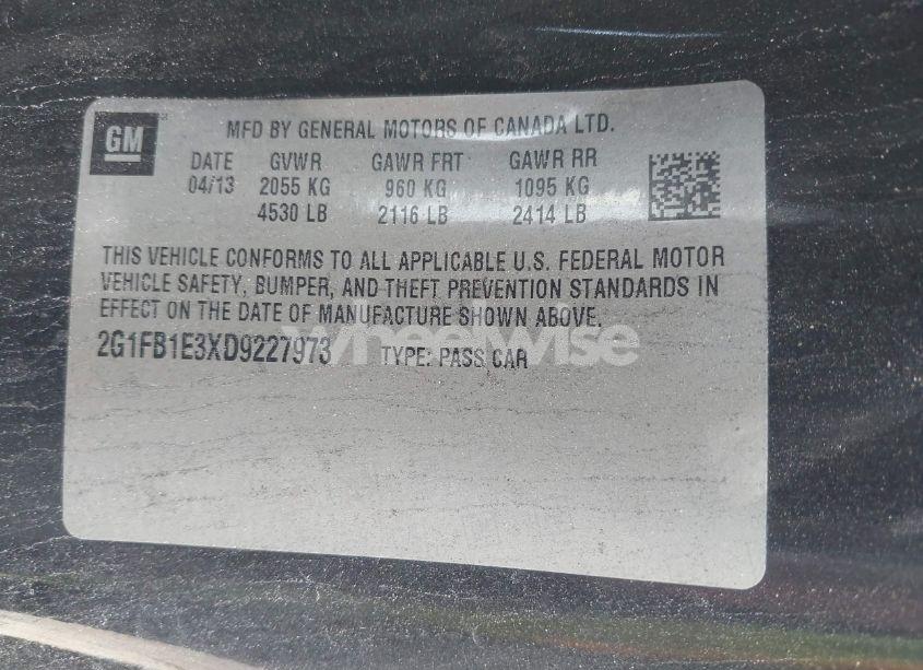 Photo 9 of 2013 Chevrolet Camaro 1LT (VIN 2G1FB1E3XD9227973)