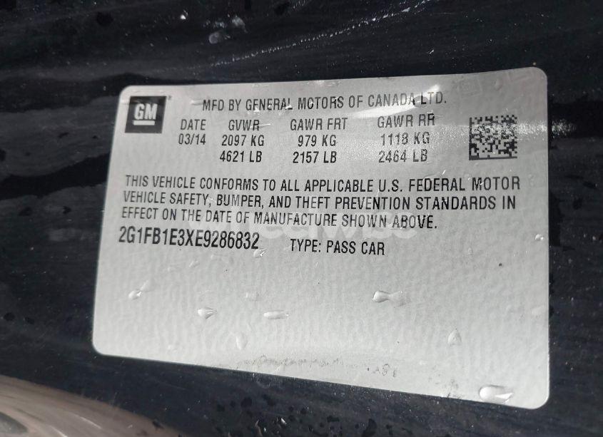 Photo 9 of 2014 Chevrolet Camaro 1LT (VIN 2G1FB1E3XE9286832)