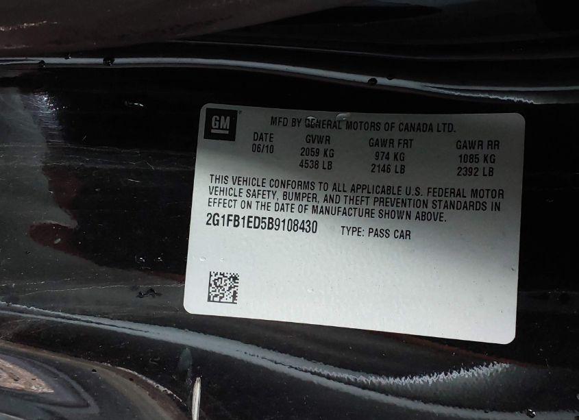 Photo 9 of 2011 Chevrolet Camaro 1LT (VIN 2G1FB1ED5B9108430)