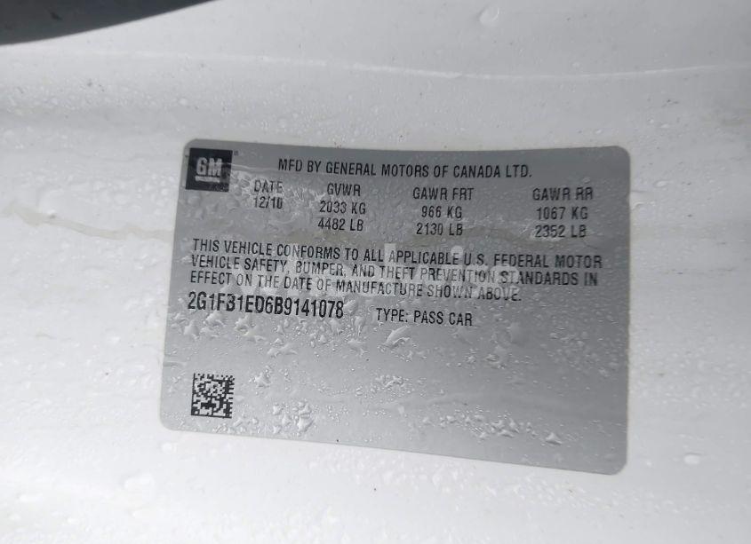 Photo 9 of 2011 Chevrolet Camaro 1LT (VIN 2G1FB1ED6B9141078)