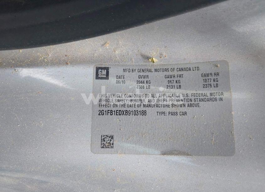 Photo 9 of 2011 Chevrolet Camaro 1LT (VIN 2G1FB1EDXB9103188)