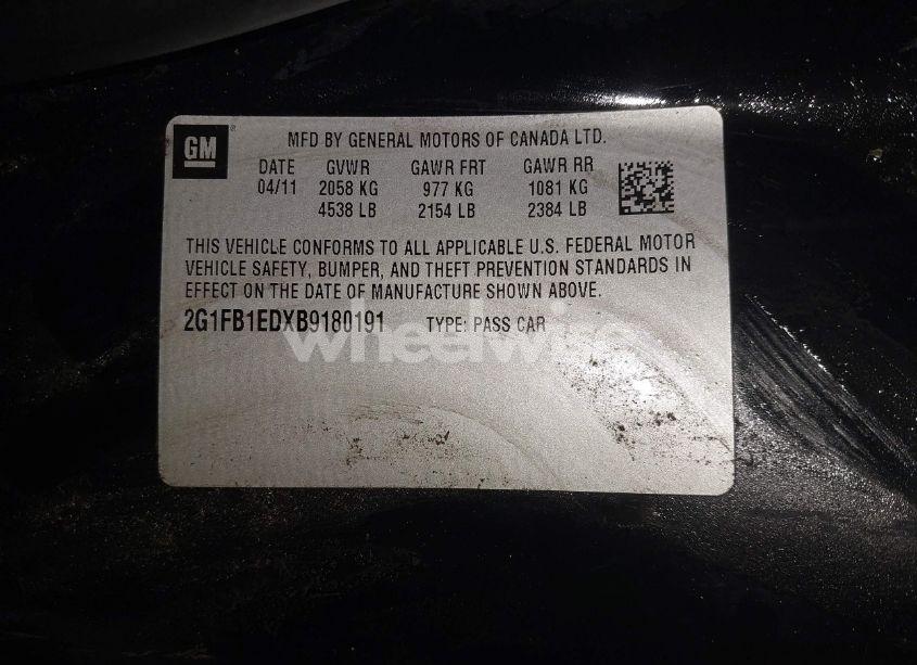 Photo 9 of 2011 Chevrolet Camaro 1LT (VIN 2G1FB1EDXB9180191)