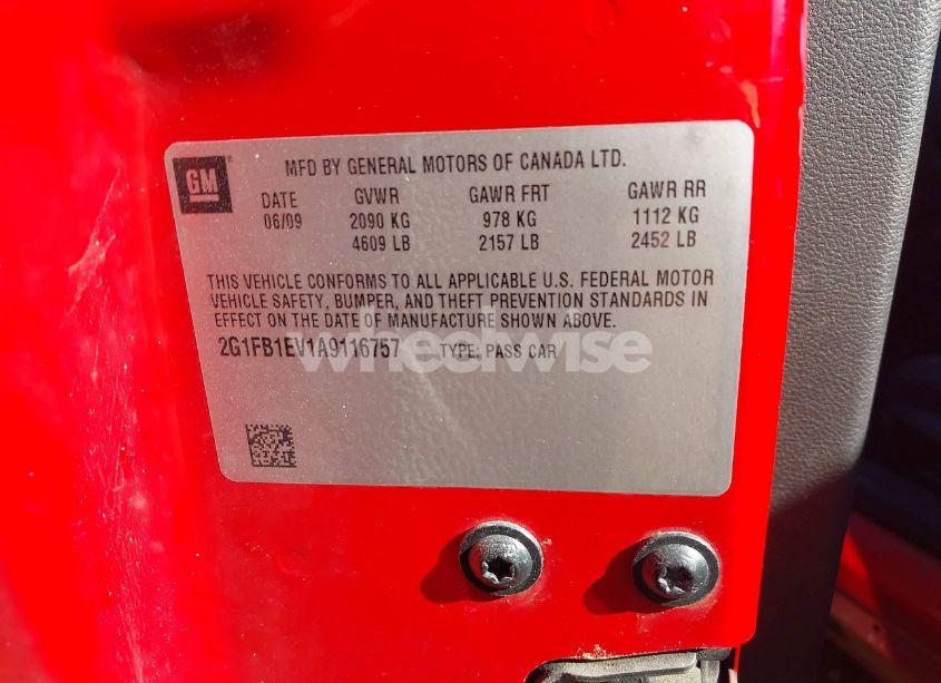 Photo 9 of 2010 Chevrolet Camaro 1LT (VIN 2G1FB1EV1A9116757)