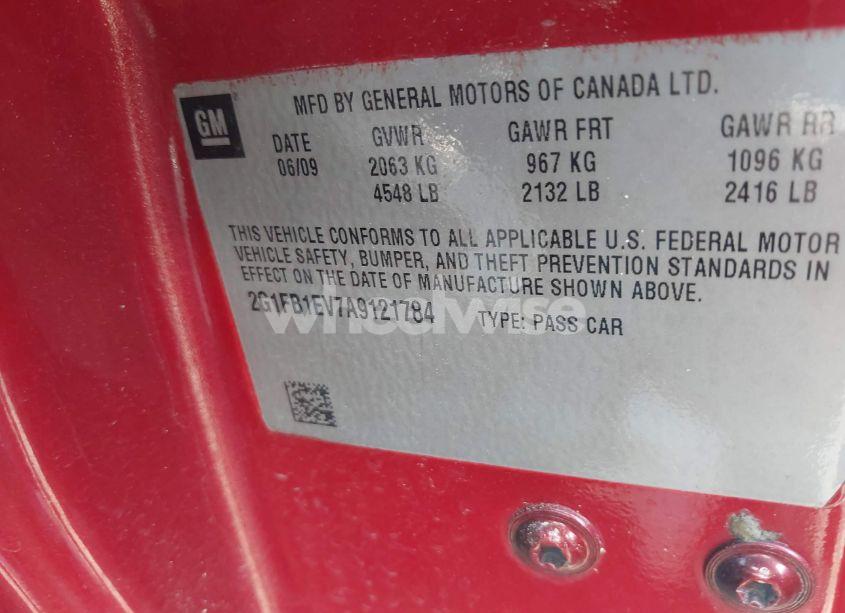 Photo 9 of 2010 Chevrolet Camaro 1LT (VIN 2G1FB1EV7A9121784)