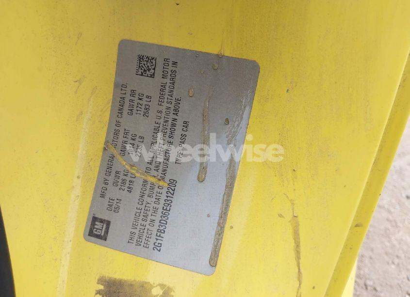 Photo 9 of 2014 Chevrolet Camaro 1LT (VIN 2G1FB3D36E9312209)