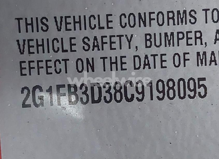 Photo 9 of 2012 Chevrolet Camaro 1LT (VIN 2G1FB3D38C9198095)