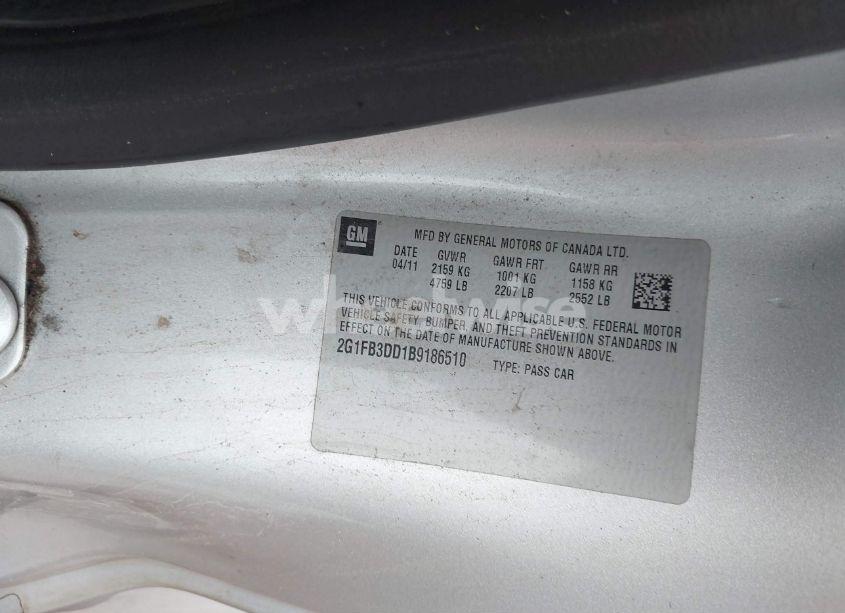 Photo 9 of 2011 Chevrolet Camaro 1LT (VIN 2G1FB3DD1B9186510)