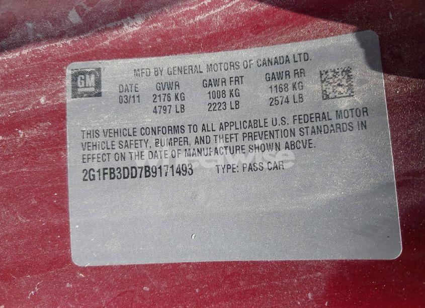 Photo 9 of 2011 Chevrolet Camaro 1LT (VIN 2G1FB3DD7B9171493)