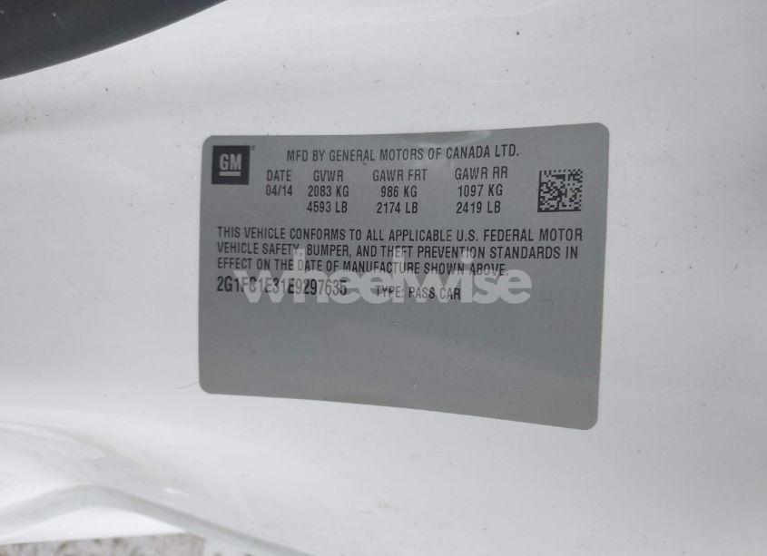 Photo 9 of 2014 Chevrolet Camaro 2LT (VIN 2G1FC1E31E9297635)