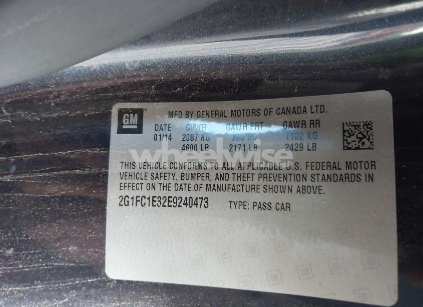 Photo 9 of 2014 Chevrolet Camaro 2LT (VIN 2G1FC1E32E9240473)