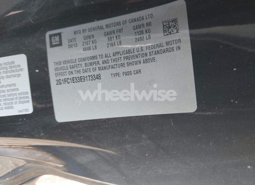 Photo 9 of 2014 Chevrolet Camaro 2LT (VIN 2G1FC1E33E9173348)