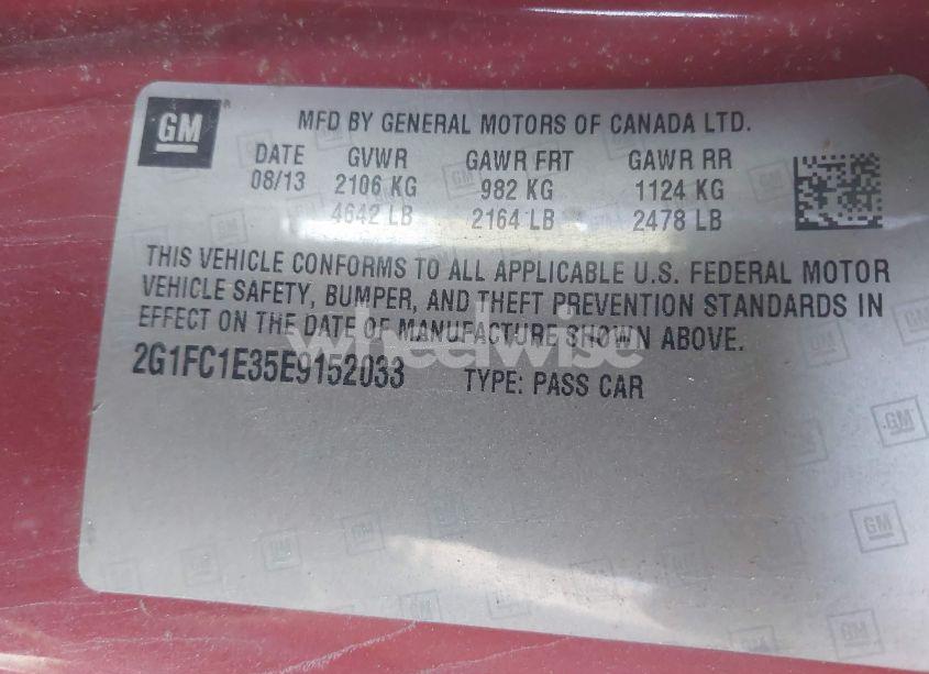 Photo 9 of 2014 Chevrolet Camaro 2LT (VIN 2G1FC1E35E9152033)