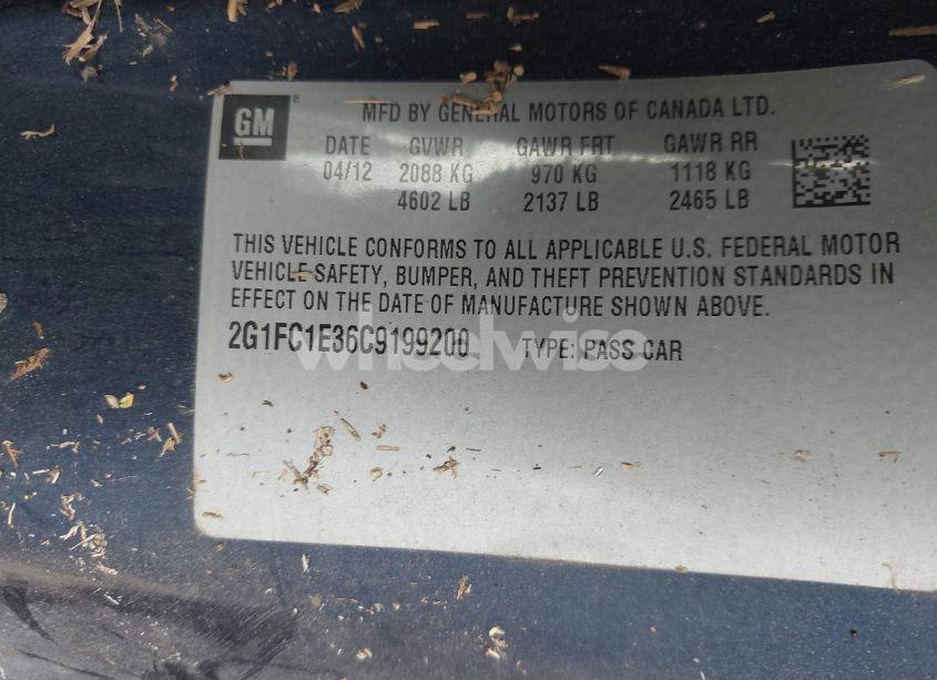 Photo 9 of 2012 Chevrolet Camaro 2LT (VIN 2G1FC1E36C9199200)