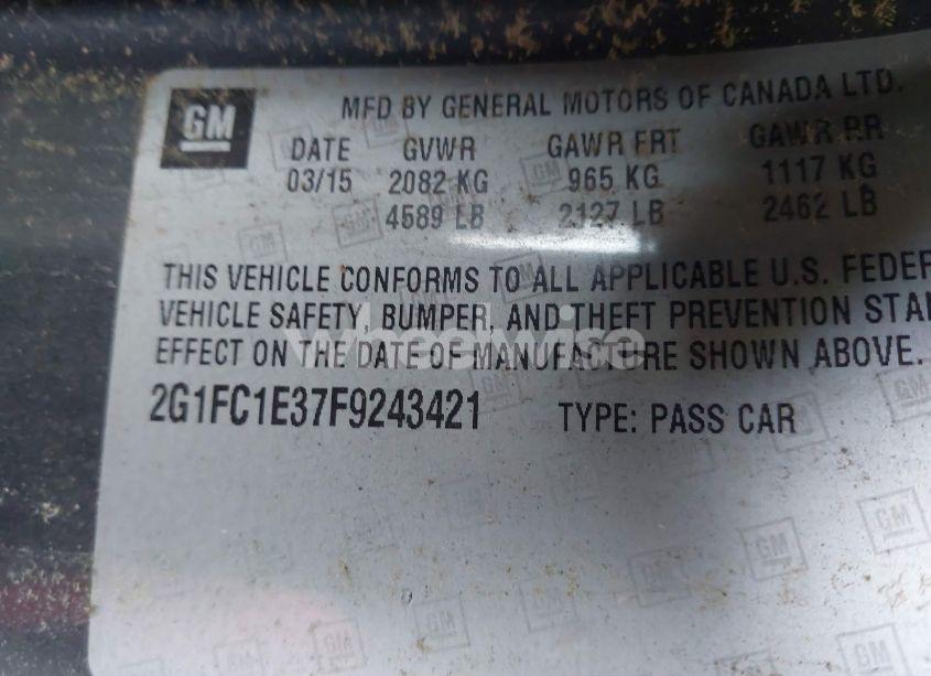 Photo 9 of 2015 Chevrolet Camaro 1LT (VIN 2G1FC1E37F9243421)