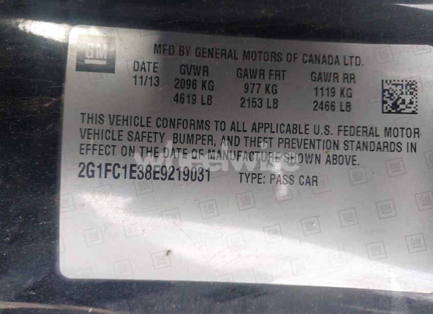 Photo 9 of 2014 Chevrolet Camaro 2LT (VIN 2G1FC1E38E9219031)