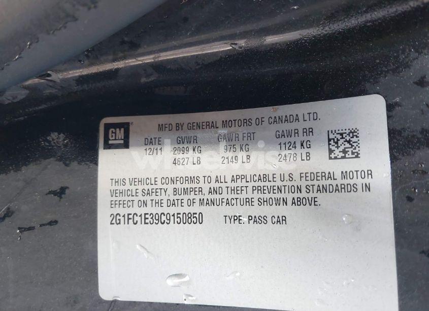 Photo 9 of 2012 Chevrolet Camaro 2LT (VIN 2G1FC1E39C9150850)