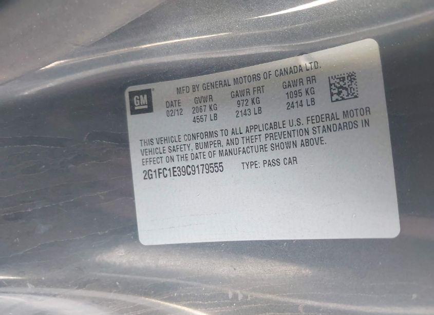 Photo 9 of 2012 Chevrolet Camaro 2LT (VIN 2G1FC1E39C9179555)