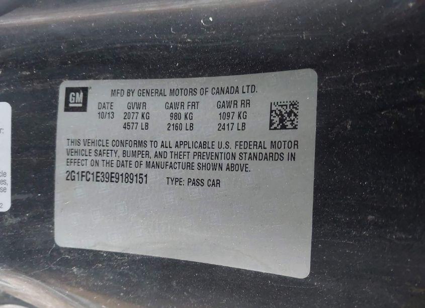 Photo 9 of 2014 Chevrolet Camaro 2LT (VIN 2G1FC1E39E9189151)