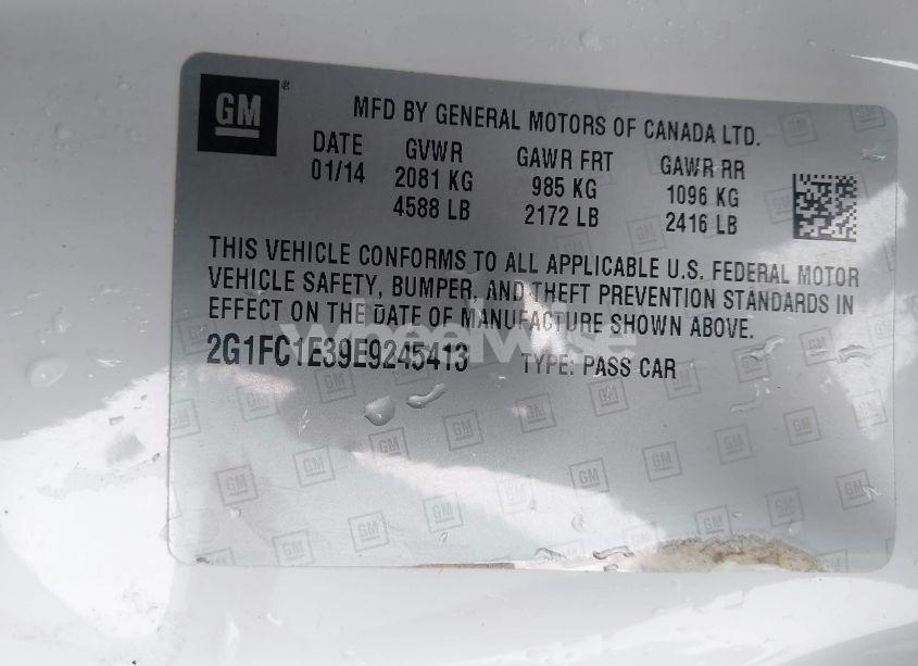 Photo 9 of 2014 Chevrolet Camaro 2LT (VIN 2G1FC1E39E9245413)