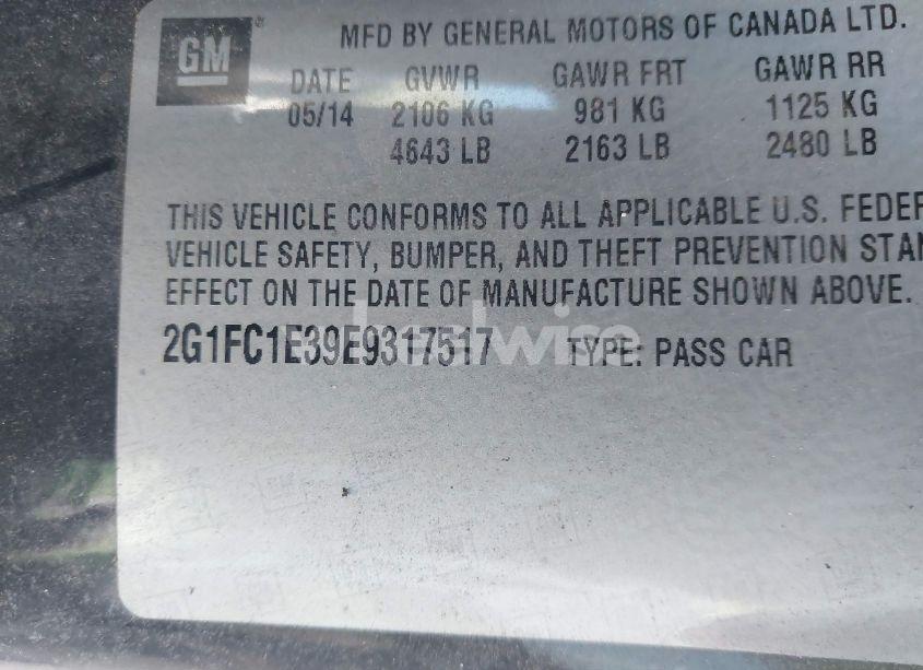 Photo 9 of 2014 Chevrolet Camaro 2LT (VIN 2G1FC1E39E9317517)